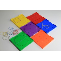 Wissner aktiv lernen Geometriebretter klein doppelseitig in 6 Farben (6 Stuck) Геометрические доски маленькие двухсторонние 6 цветов (6 шт.)