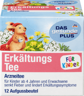 Mivolis Erkaltungs-Tee fur Kinder Чай детей при простуде, с липой и фенхелем, от 4-х лет, 12 пакетиков x 1,5 г