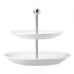 Thomas Thomas Trend Weiss Etagere 2-tlg. Oberer Teller 22cm / Unterer Teller 26 cm Подставка для белого торта Thomas Trend из 2 предметов. Верхняя тарелка 22 см / нижняя тарелка 26 см