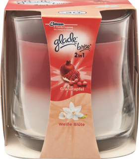 Glade Аромо-свеча 2 в 1 Гранат и W. Blüte, 1 шт