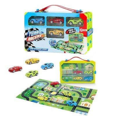 Toi-Toys TURBO RACERS Sammelkoffer mit 4 Rallye-Autos Коллекция TURBO RACERS с 4 раллийными автомобилями