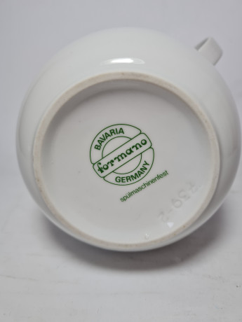 Formano Bavaria Белый фарфоровый кувшин, 18 x 15 см, Германия, 1960-70гг.