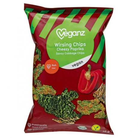 veganz Bio Wirsing Chips Cheezy Paprika 30 г