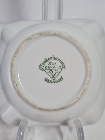 Пепельница винтажная Plankenhammer Floss Bavaria, фарфор, 8 х 2 см, Германия, 1970-80гг.