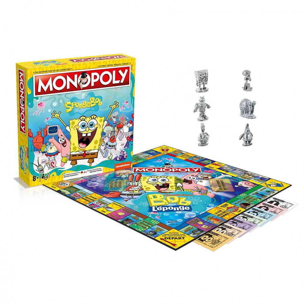 Купить Winning Moves Monopoly SpongeBob Schwammkopf Deutsch/Franzosisch  Монополия Губка Боб Квадратные Штаны Немецкий/Французский в  интернет-магазине Diskontshop.eu Германия всего за 8 149 руб. в