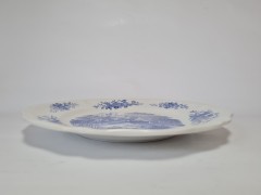 Sarreguemines Romantic France Набор Декоративных фарфоровых тарелок &quot;Дом у пруда&quot;, 3 штуки, 25см, Франция, 1960-70гг.