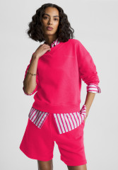 Tommy Hilfiger LOGO EMBROIDERY TERRY Sweatshirt bright cerise pink LOGO EMBROIDERY TERRY Толстовка ярко-вишнево-розовый