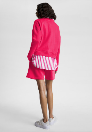 Tommy Hilfiger LOGO EMBROIDERY TERRY Sweatshirt bright cerise pink LOGO EMBROIDERY TERRY Толстовка ярко-вишнево-розовый