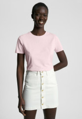 Tommy Hilfiger SIGNATURE FROSTED LOGO Print T-shirt classic pink heather SIGNATURE FROSTED LOGO Футболка с принтом классический розовый вереск