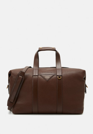 Tommy Hilfiger PREMIUM LEATHER DUFFLE UNISEX Weekend bag dark chestnut КОЖАНАЯ СУМКА PREMIUM UNISEX Сумка выходного дня темно-каштановый