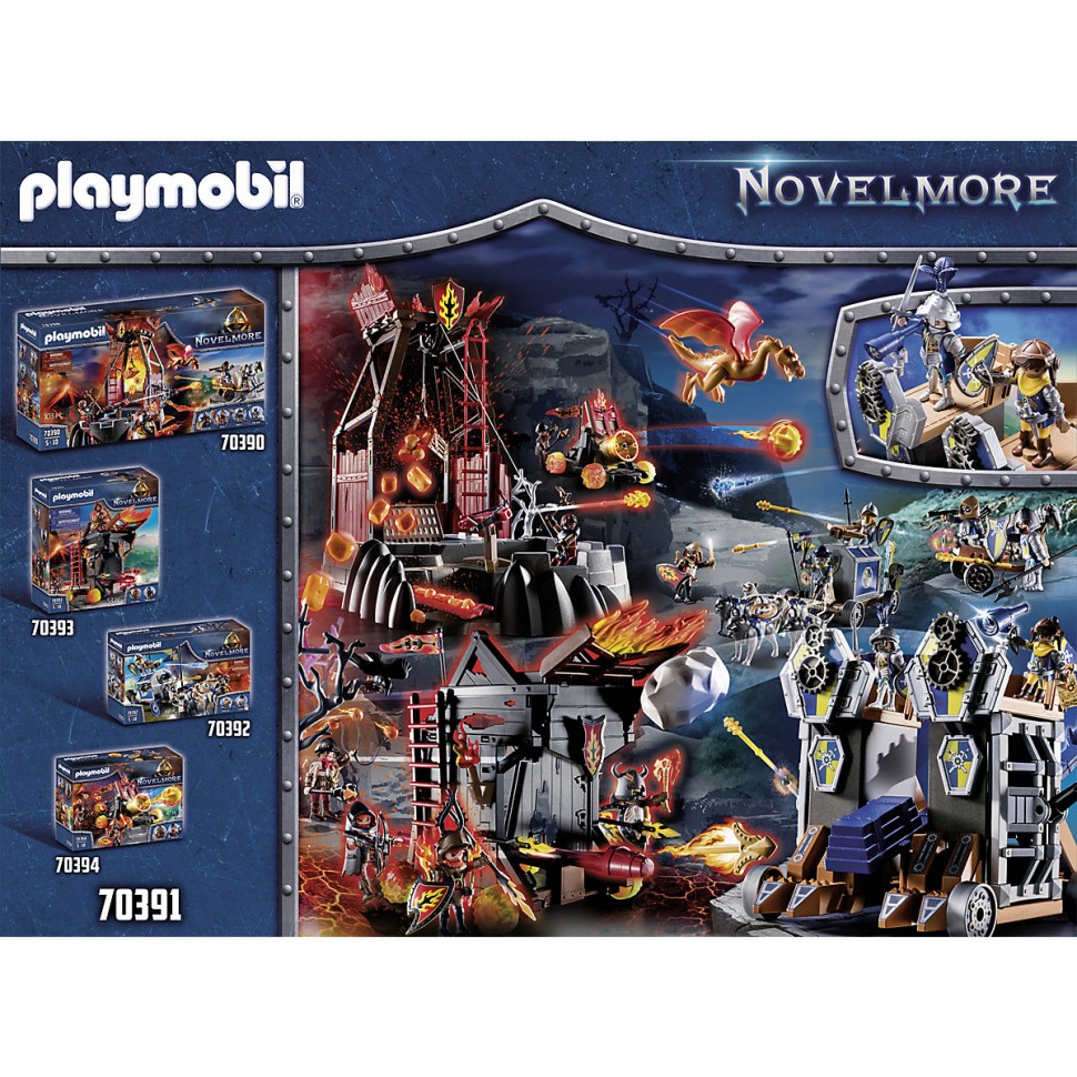 Купить PLAYMOBIL 4er Set: 70220 Grosse Burg von Novelmore + 70391 Novelmore  Mobile Katapultfestung + 70642 Novelmore Darios Zeppelin + 70671 3er Set  Novelmore Ritter Набор из 4 предметов: 70220 Великий замок