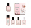 Manucurist Green System Pink (Hortencia) Nail Polish Set, Набор для маникюра 5 средств: обезжириватель, база, топ, цветной лак и сушка, без лампы, стойкость до 7 дней