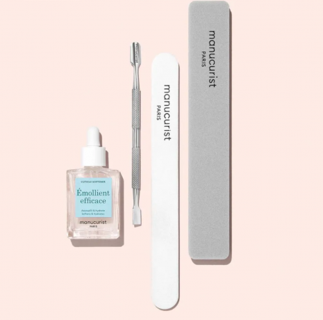 Manucurist  Nail Prep Set, Набор для ногтей Nail Prep Set, Франция, средство для кутикулы 15 мл + пилочки и пушер, подготовка ногтей и кутикулы, аккуратный маникюр и уход