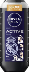 NIVEA MEN 3in1 Duschgel Active Pure, 250 ml, Нивеа Мужской гель для душа и волос 3 в 1, белая глина (каолин), глубокое очищение, 250 мл