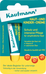 Kaufmann's Baby &amp; Kinder Pflegecreme, 10 ml x 5st, Крем для чувствительной и сухой кожи Kaufmanns, детский защитный крем с витамином Е и цинком, мини формат, для лица и тела, 10 мл x 5 шт 