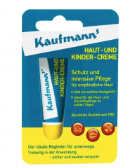Kaufmann's Baby &amp; Kinder Pflegecreme, 10 ml x 5st, Крем для чувствительной и сухой кожи Kaufmanns, детский защитный крем с витамином Е и цинком, мини формат, для лица и тела, 10 мл x 5 шт 