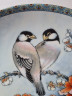 Художественная декоративная тарелка винтажная Imperial Jingdezhen Poreclain, Императорский фарфор, разноцветный декор "Две птички на ветке", 22 см, Китай, 1988г.