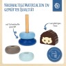 bieco Baby Stapelturm Holz Bausteine Igel 13 cm Motorik Steckspiel ab 1 Steckpyramide Stapelspielzeug Детская сборная башня