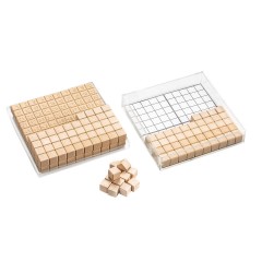 Wissner aktiv lernen Hunderterkastensatz naturfarben 10 x 10 cm (29 Teile) Стобокс-сет натуральный цвет 10 х 10 см (29 деталей)