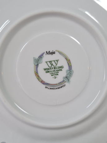 Чайная пара винтажная Winterling Kirchenlamitz / Maja с декором в пастельных тонах , фарфор, Германия, 1960-70гг.