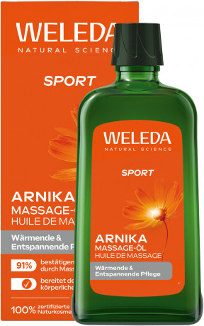 WELEDA ARNIKA Massage-Oel, 200 ml, Массажное масло с арникой для мягкости кожи и ухода до и после спорта, 200 мл