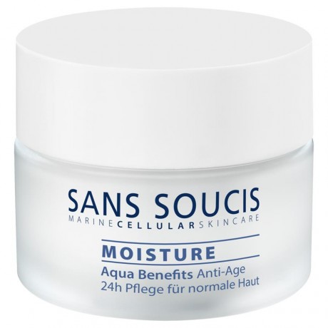 Sans Soucis Moisture Aqua Benefits Anti-Age 24h Pflege Fuss trockene Haut, Дневной крем для лица, 50 мл