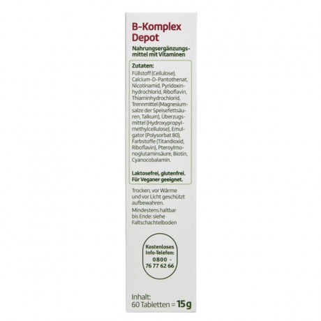 altapharma Vitamin B Komplex Depot Tabletten Витамин Таблетки Комплекс витамина D для уменьшения усталости 15 г