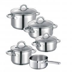 Schulte-Ufer Schulte-Ufer Topfset 5-tlg. LOOP silber Набор горшков Шульте-Уфер 5 шт. ПЕТЛЯ