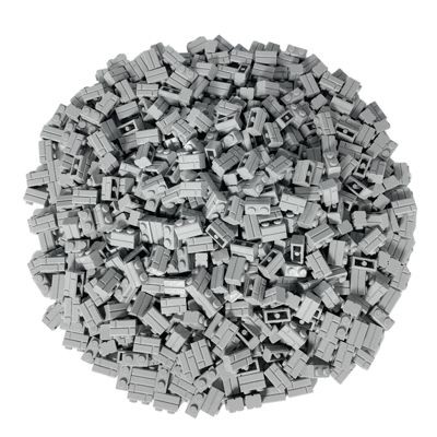 LEGO LEGO1x2  Mauersteine Hellgrau - 1000 Stuck - Light bluish grey brick LEGO1x2 Bricks Light Grey - 1000 штук - Светло-голубовато-серый кирпич