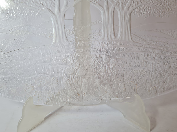 Studio Nova Sun Valley Стеклянное овальное блюдо "Деревья", 43 x 27 см, Германия, 1960-70гг.