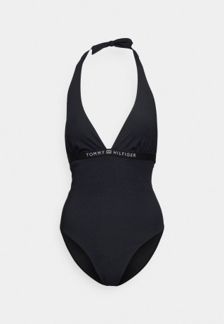 Tommy Hilfiger HALTER ONE PIECE Swimsuit Black КОМБИНЕЗОН HALTER Купальник Черный