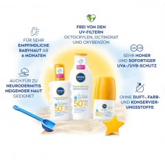 Nivea Kids Schutz &amp; Sensitiv Sonnenspray LSF 50+  Детский солнцезащитный спрей для чувствительной кожи LSF 50+