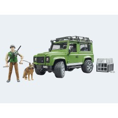Bruder Land Rover Defender Station Wagon mit Forster und Hund Универсал Land Rover Defender с Форстером и собакой