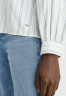 Tommy Hilfiger VERTICAL STRIPE Button-down blouse textured stripe ecru blue VERTICAL STRIPE Блузка на пуговицах фактурная полоса цвета экрю
