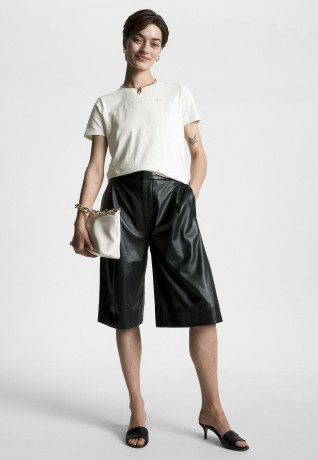 Tommy Hilfiger SIGNATURE FROSTED LOGO Print T-shirt white heather SIGNATURE FROSTED LOGO Футболка с принтом белый вереск