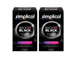 Simplicol Textilfarbe Back to Black Farberneuerung 2stk Текстильная краска для восстановления черного цвета ткани, 400 г x 2 упаковки