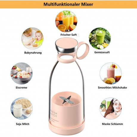 iceagle iceagle Akku-Smoothie-Maker 350ml Mini-Mixer, frischer Saft, kleiner Mixer mit USB, 20000r/min, 304 sus, leicht zu tragen, Anti-False-Touch Беспроводная смузи-мейкер Iceagle, мини-блендер на 350 мл, свежий сок, небольшой блендер с USB, 20000 об/м
