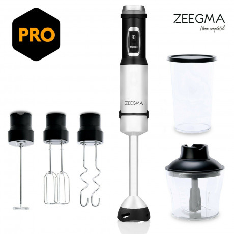 Zeegma Zeegma Stabmixer Handy-Chef, 1500,00 W, Set 5in1 Metallgehause 17 Stufen + Turbo TOP Edelstahl Погружной блендер Zeegma Handy-Chef, 1500,00 Вт, набор 5в1, металлический корпус 17 уровней + Turbo TOP