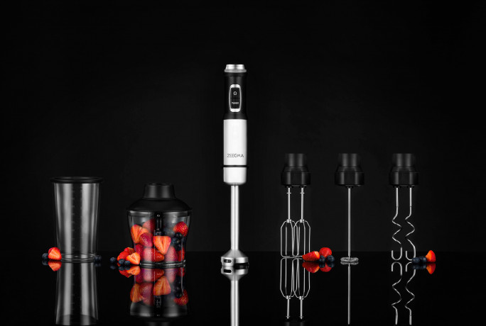 Zeegma Zeegma Stabmixer Handy-Chef, 1500,00 W, Set 5in1 Metallgehause 17 Stufen + Turbo TOP Edelstahl Погружной блендер Zeegma Handy-Chef, 1500,00 Вт, набор 5в1, металлический корпус 17 уровней + Turbo TOP