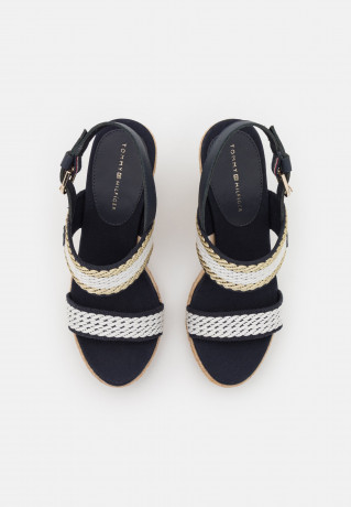 Tommy Hilfiger GOLDEN WEBBING WEDGE Espadrilles space blue GOLDEN WEBBING WEBBING WEDGE Эспадрильи космический синий