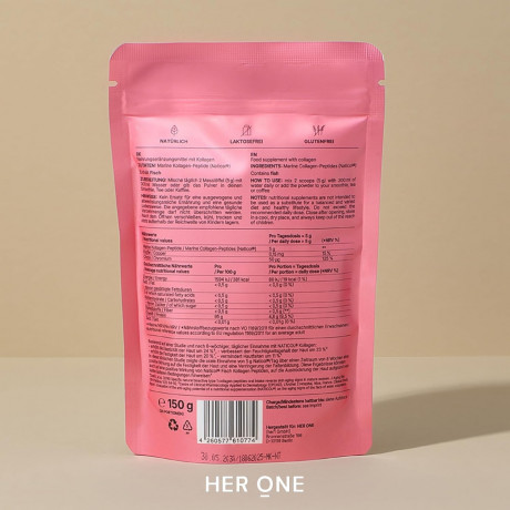HER ONE Marine Collagen 150g, Морской коллаген гидролизат (Франция), 150г порошок, с медью