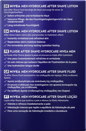 NIVEA MEN HydroCare After Shave Fluid, 100 ml, Нивеа Мужской флюид после бритья, провитамин B5, лёгкое увлажнение и свежесть, 100 мл