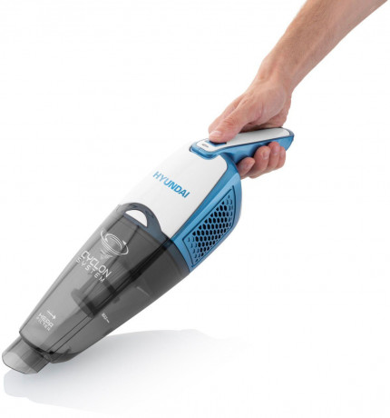 Hyundai Hyundai Akku-Hand-und Stielstaubsauger VC914, 80 W, beutellos, 14,4 V Li-ion Akk, bis zu 25 Min, HEPA Filter, LED Беспроводной ручной пылесос Hyundai VC914, 80 Вт, без мешка, литий-ионный аккумулятор 14,4 В, до 25 минут, HEPA-фильтр, светодиод
