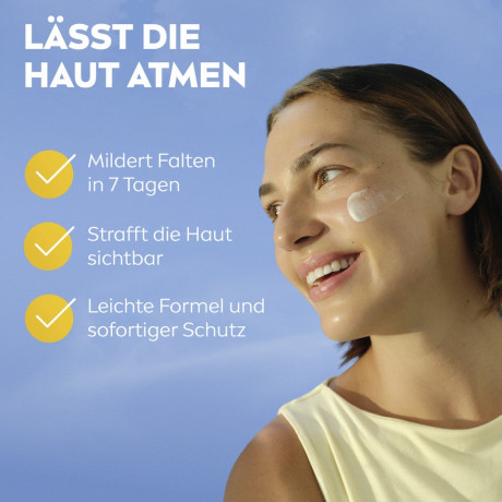NIVEA SUN Breathable UV Gesicht Anti-Age Q10 LSF 50+, 40 ml, Нивеа Солнцезащитный крем для лица anti-age, SPF 50+, Q10, воздухопроницаемый, 40 мл