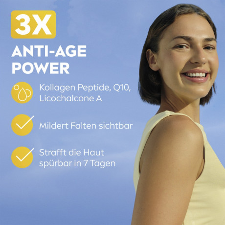 NIVEA SUN Breathable UV Gesicht Anti-Age Q10 LSF 50+, 40 ml, Нивеа Солнцезащитный крем для лица anti-age, SPF 50+, Q10, воздухопроницаемый, 40 мл