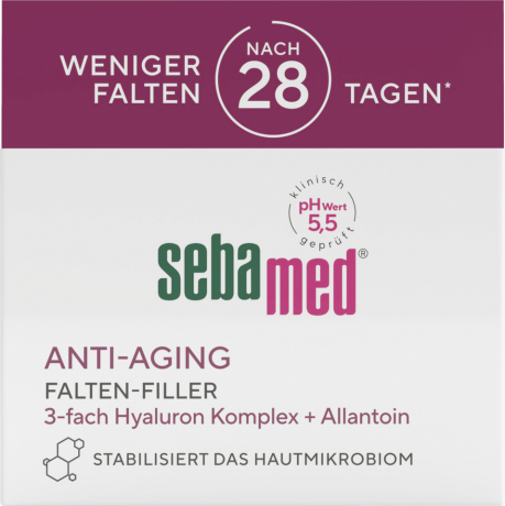 SEBAMED Anti-Aging Falten-Filler, 50 ml, Себамед Антивозрастной филлер для заполнения морщин, гиалуроновая кислота, Q10, 50 мл