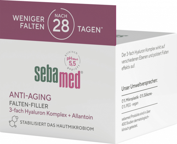 SEBAMED Anti-Aging Falten-Filler, 50 ml, Себамед Антивозрастной филлер для заполнения морщин, гиалуроновая кислота, Q10, 50 мл