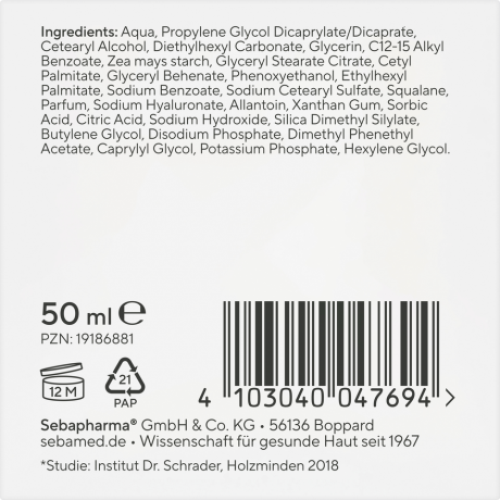 SEBAMED Anti-Aging Falten-Filler, 50 ml, Себамед Антивозрастной филлер для заполнения морщин, гиалуроновая кислота, Q10, 50 мл