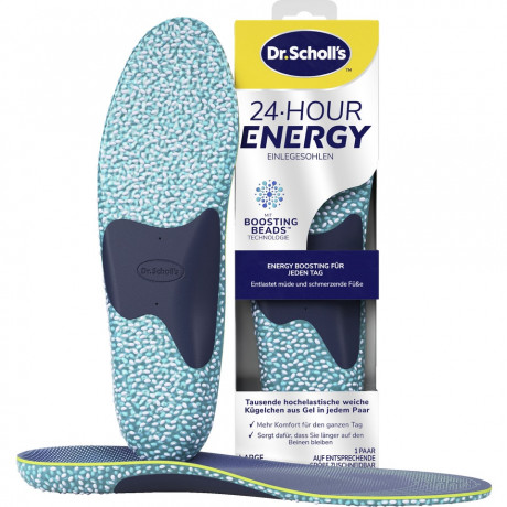 SCHOLL 24 Hour Energy Einlegesohlen Gr. L 40-47,5, 1 St, Шолль Стельки энергия 24 часа, размер 40-47,5, амортизация, 1 пара