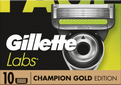 GILLETTE Rasierklingen, Labs Face Gold, 10 St, Джилетт Сменные кассеты Labs Face Gold для мужской бритвы, 10 шт.